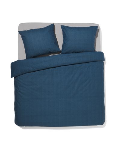 Bettbezug Flanell 240x200/220 blau meliert - 5790316 - HEMA