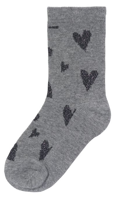 Kinder-Socken mit Baumwolle, 5 Paar graumeliert 23/26 - 4380071 - HEMA