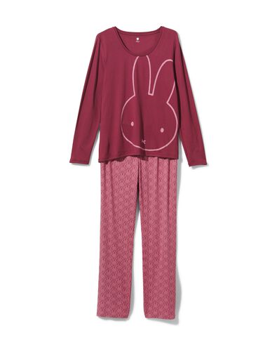 pyjama femme Miffy micro mauve S - 23460206 - HEMA
