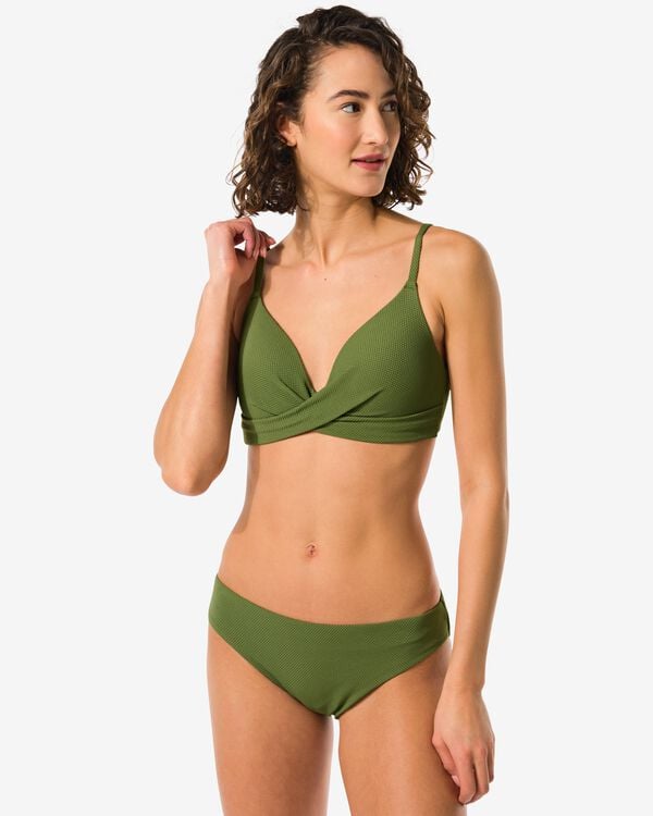 dames bikinibroekje middelhoge taille legergroen legergroen - 1000031293 - HEMA