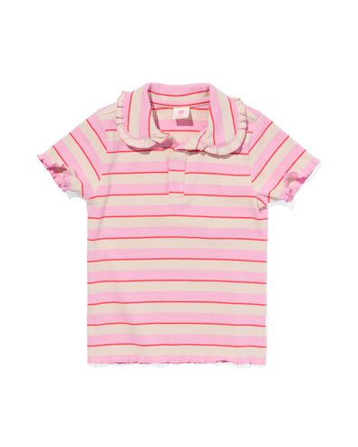 Kinder-T-Shirt, Polokragen rosa 122/128 - 30853543 - HEMA