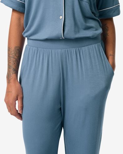 pantalon de pyjama femme viscose bleu moyen S - 23450251 - HEMA