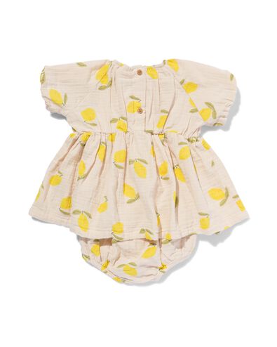 Baby-Set, Kleid und Hose, Musselin, Zitronen pfirsich 74 - 33047753 - HEMA