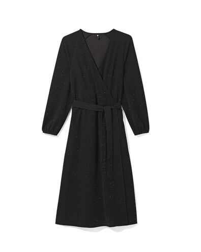robe croisée femme Wani avec paillettes noir noir - 36248240BLACK - HEMA