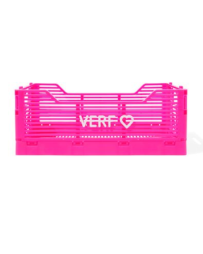 Buchstabentafel-Klappkiste, recycelt, S, pink knallrosa S  20 x 30 x 11,5 - 39800023 - HEMA