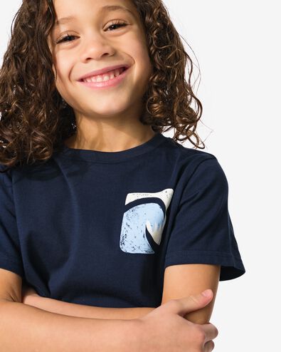 kinder t-shirt eiland - 2 stuks blauw 158/164 - 30781859 - HEMA