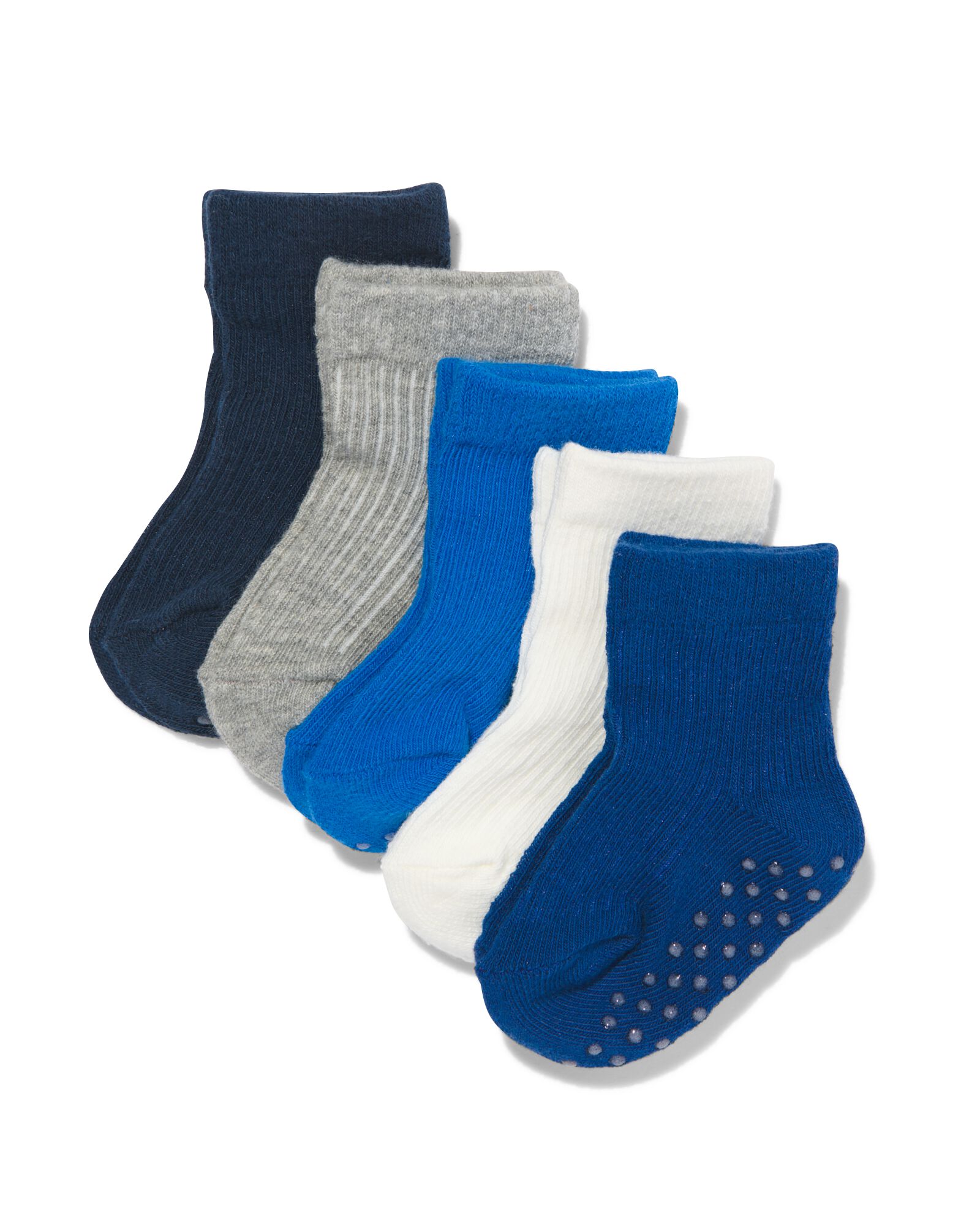 Baby-Socken blau mit - 5 Paar Baumwolle HEMA