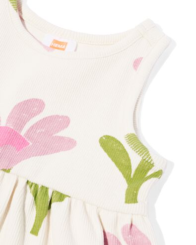 Baby-Kleid, ärmellos, Blumen eierschalenfarben 74 - 33047153 - HEMA