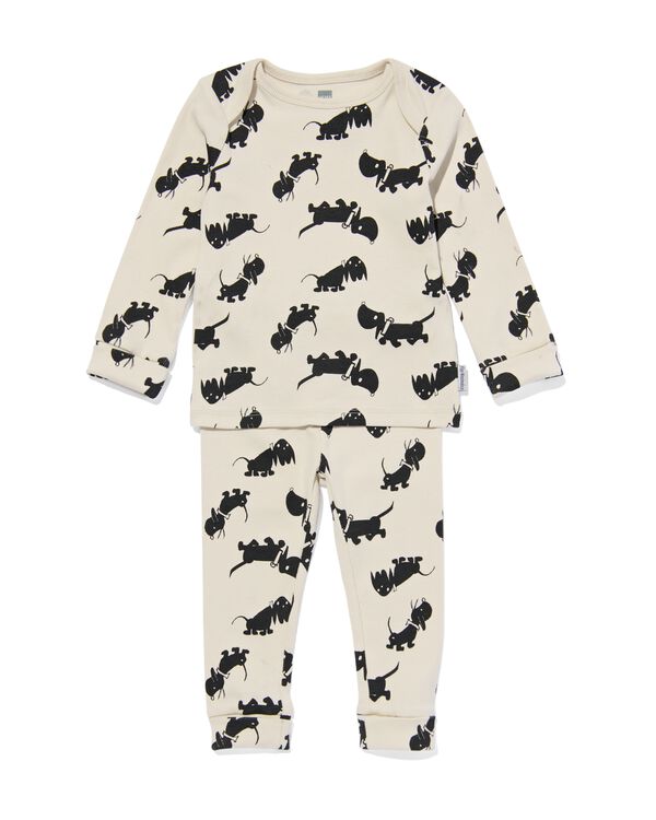 Takkie meegroei babypyjama rib  beige beige - 33309830BEIGE - HEMA