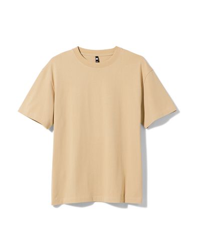 dames t-shirt oversized beige XL - 36270154 - HEMA