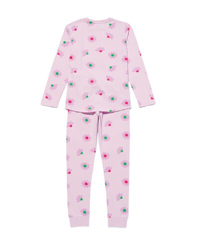 Kinder-Pyjama, Baumwolle/Elasthan, Blumen lila 158/164 - 23011587 - HEMA