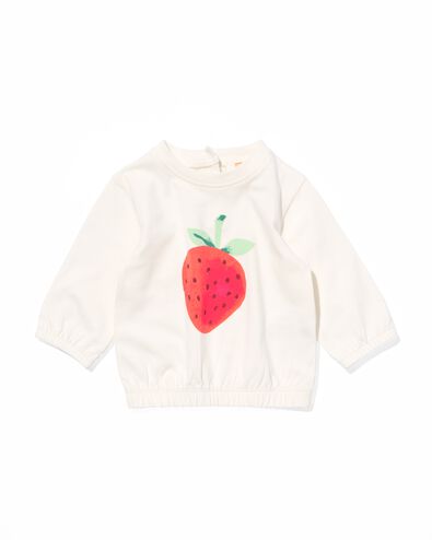 Newborn-Shirt, Erdbeere eierschalenfarben 56 - 33496612 - HEMA