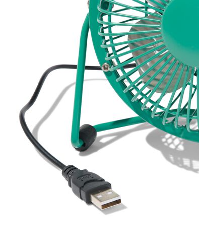 tafelventilator USB retro groen Ø10cm  - 80200014 - HEMA