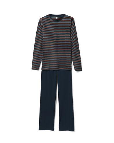 Herren-Pyjama mit Streifen, Baumwolle - 23602641 - HEMA