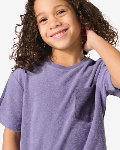 Kinder-T-Shirt, Frottee violett 122/128 - 30782677 - HEMA