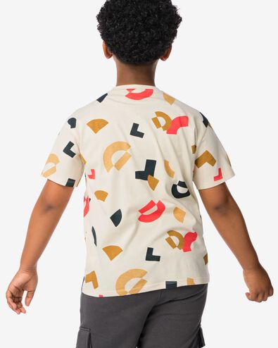 Kinder-T-Shirt, abstrakt eierschalenfarben 86/92 - 30788216 - HEMA