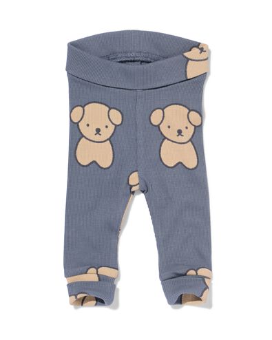 newborn legging hond rib donkergrijs donkergrijs - 33402620DARKGREY - HEMA