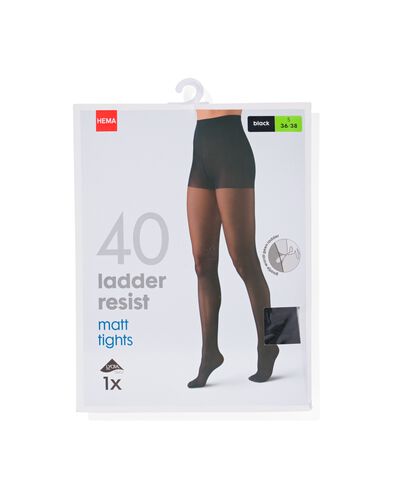 panty anti-ladder 40denier zwart 40/42 - 4060132 - HEMA