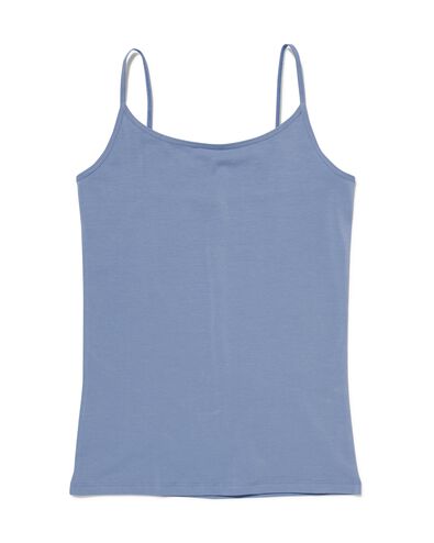 Damen-Hemd, Spaghettiträger, Baumwolle/Elasthan blau L - 19680629 - HEMA