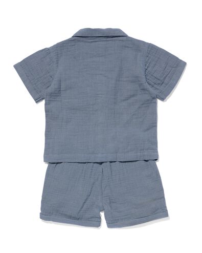 baby kledingset mousseline grijs 98 - 33102957 - HEMA