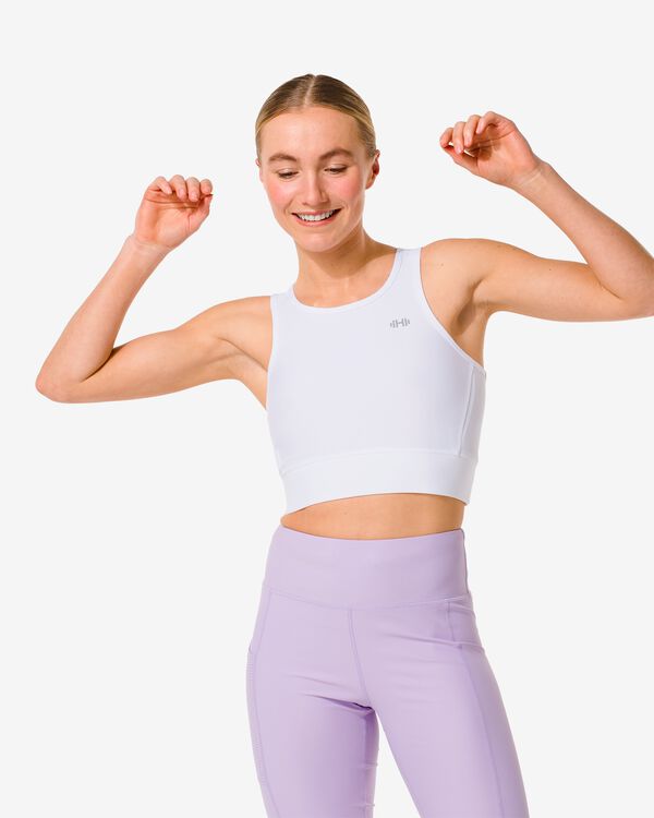 dames sporttop medium support wit wit - 1000030848 - HEMA