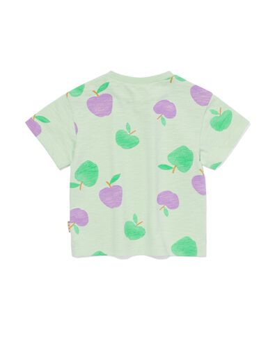 t-shirt bébé nouveau-né pommes vert menthe 56 - 33497812 - HEMA