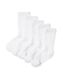 5 paires de chaussettes de sport enfant blanc 39/42 - 4380125 - HEMA