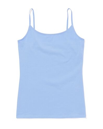 débardeur femme stretch coton bleu S - 19650493 - HEMA