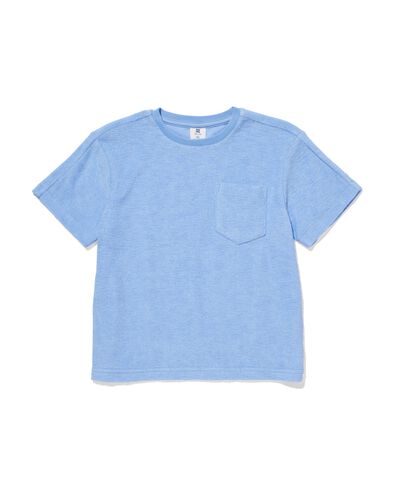 Kinder-T-Shirt, Frottee blau 110/116 - 30782669 - HEMA