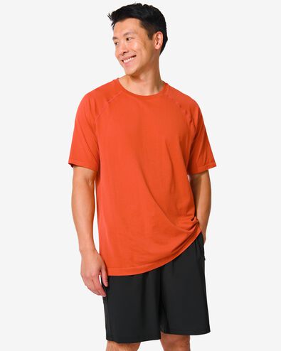 t-shirt de sport homme sans coutures orange - 36090230ORANGE - HEMA