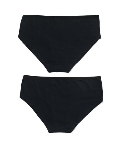 2 hipsters femme coton stretch noir XL - 19650936 - HEMA