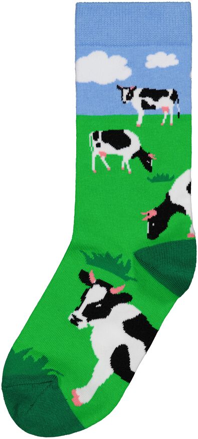 Socken, mit Baumwolle, Hi there grün 39/42 - 4103492 - HEMA