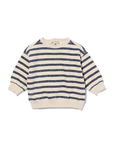 baby sweater strepen ecru 86 - 33111975 - HEMA