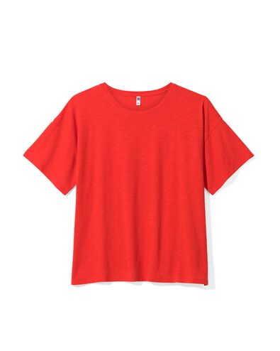 dames t-shirt Dori rouge L - 36360178 - HEMA