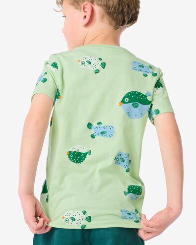t-shirt enfant poissons vert 98/104 - 30785175 - HEMA