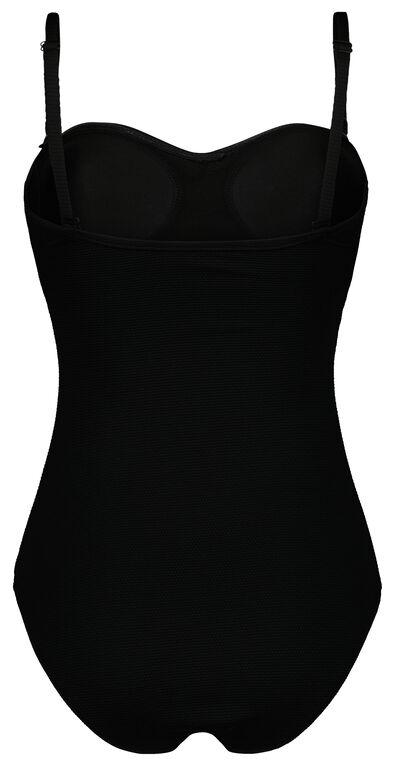 Damen-Badeanzug, trägerlos, figurformend schwarz - 1000026361 - HEMA