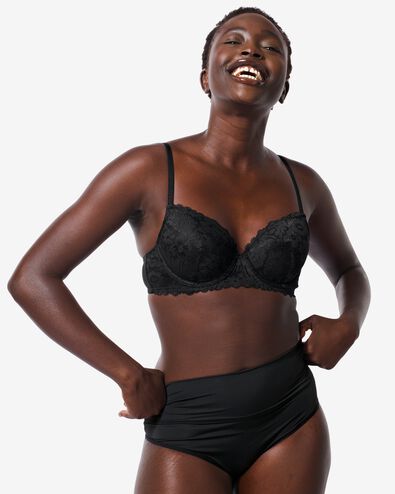 string femme taille haute ultimate comfort noir XL - 19600558 - HEMA