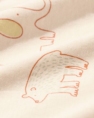 baby pyjama katoen dieren gebroken wit 86/92 - 33398222 - HEMA