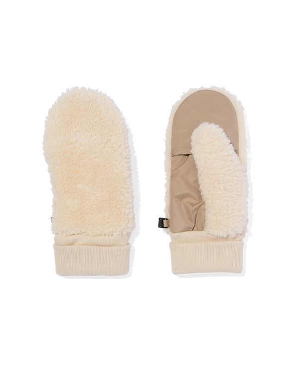 Damenfäustlinge Teddy cremefarben cremefarben - 16460375CREAM - HEMA