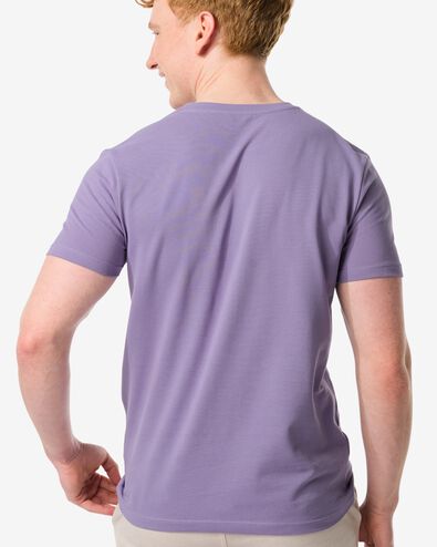 t-shirt homme piqué violet L - 2115946 - HEMA