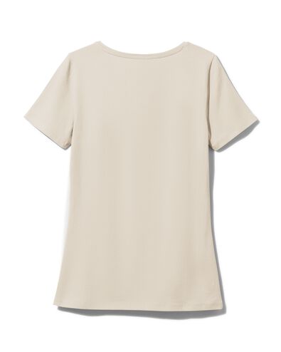 dames basis t-shirt beige - 1000029915 - HEMA