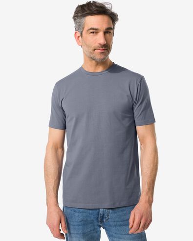 Herren-T-Shirt, mit Elasthananteil grau M - 2115235 - HEMA