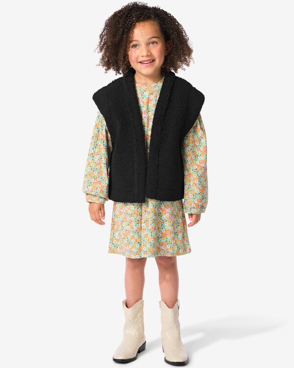 veste enfant teddy noir noir - 30873165BLACK - HEMA