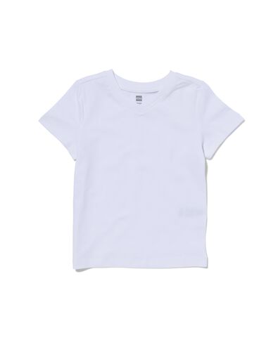 2er-Pack Kinder-T-Shirts, Biobaumwolle weiß 110/116 - 30729142 - HEMA