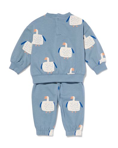 baby kledingset sweater en broek eendjes bleu 68 - 33114672 - HEMA