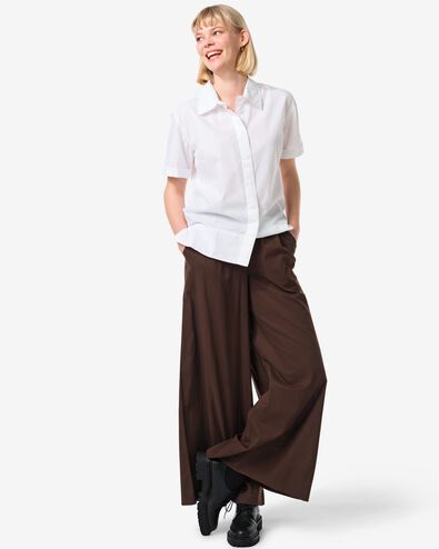 pantalon femme Ilva wide leg marron XL - 36288974 - HEMA