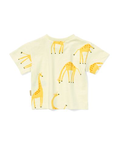 t-shirt bébé nouveau-né girafe jaune pâle 74 - 33497715 - HEMA