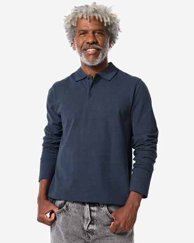 Herren-Poloshirt, Piqué dunkelblau XL - 2118233 - HEMA