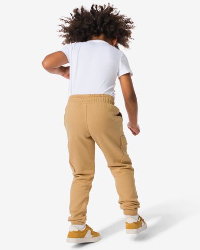 pantalon sweat cargo enfant beige 122/128 - 30787051 - HEMA