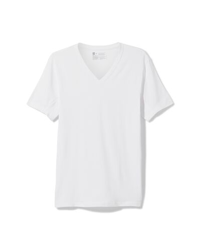 heren t-shirt regular fit v-hals anti-transpiratie - 19171051 - HEMA